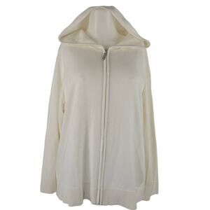 D&Co Winter White Women's Hooded Lightweight Jacket 1X